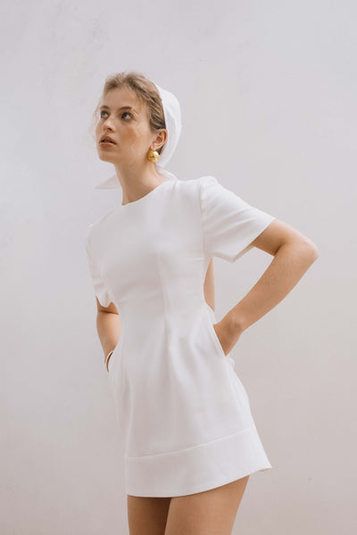 PAMINA MINIDRESS - WHITE MND dress, newarrival